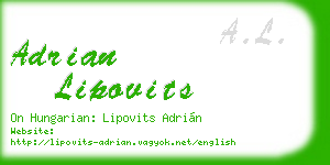 adrian lipovits business card
